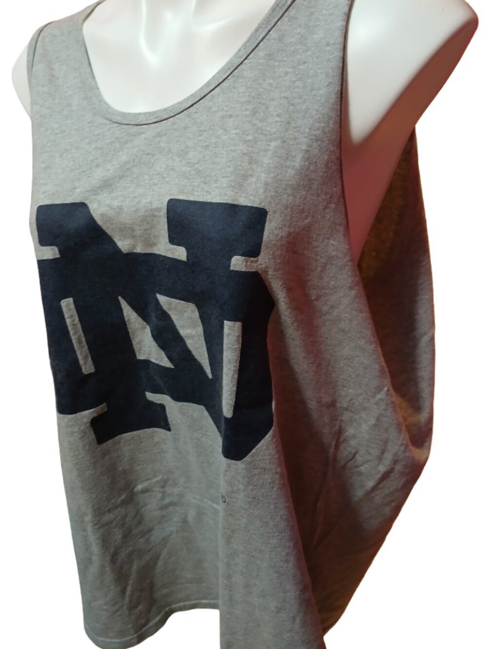 Notre Dame Mens XL Tank Top Gray MVSport